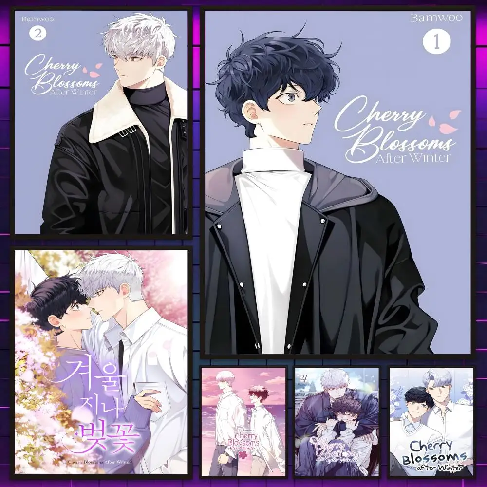 Bl Manhwa CCherry Blossoms AfterWinter Poster Versatile HD Waterproof Wall Art Self-Adhesive Decor For Any Space Ideal Gift