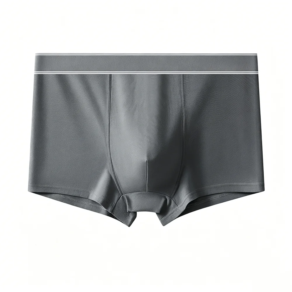 10pcs Mid Waist Men Boxer Briefs Pure Cotton Antibacterial Breathable Soft Comfort Youth Solid Underpants