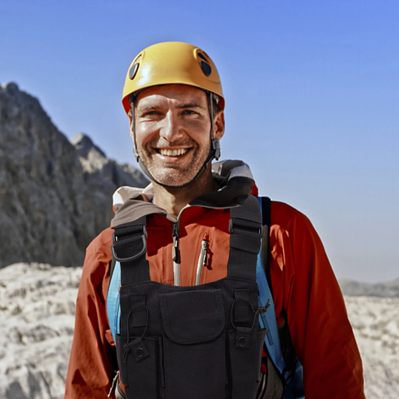 

Высокопрочная нагрудная сумка-чехол для рации с регулируемыми ремнями для активного отдыха, походов, альпинизма, велоспорта, рыбалки, кемпинга