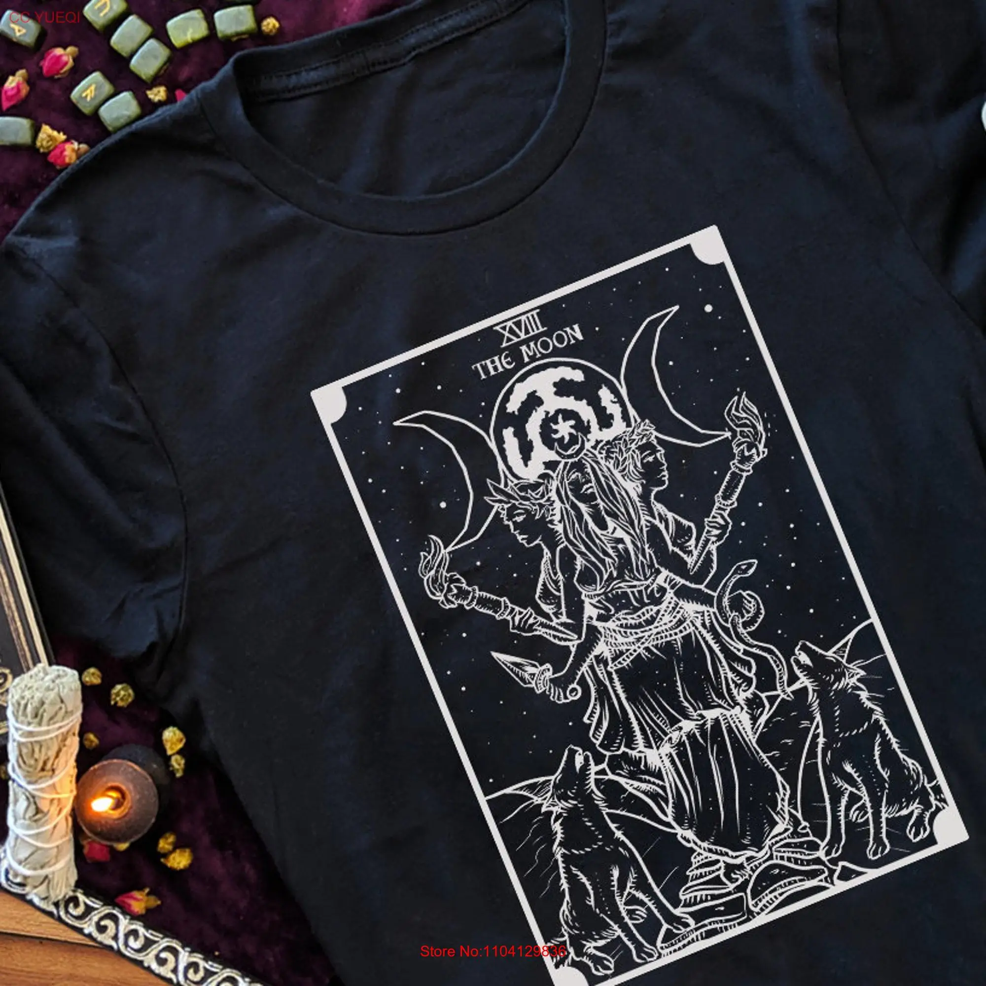 Hecate Triple Moon Goddess Symbol Hekate Wheel Tarot Card The T Shirt Plus Size Witch Clothing Traditional Witchcraft s Witches