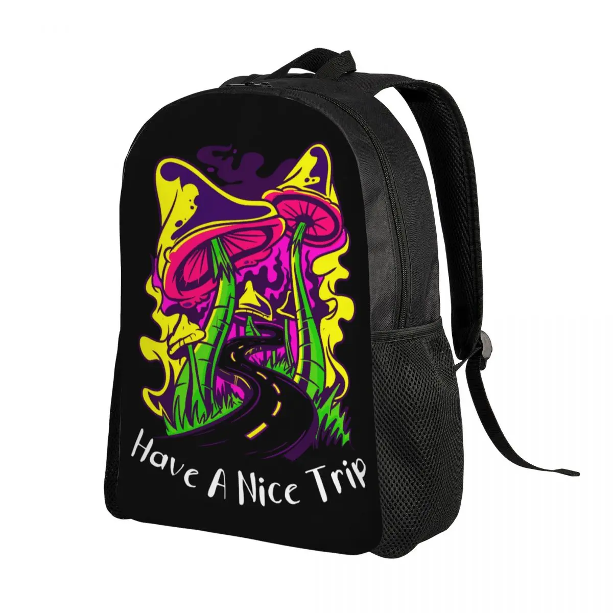 Have A Nice Trip Magic Mushroom Backpack for Men Women School College Students Bookbag Fits 15 Inch Laptop Eat Psychedelic Bags