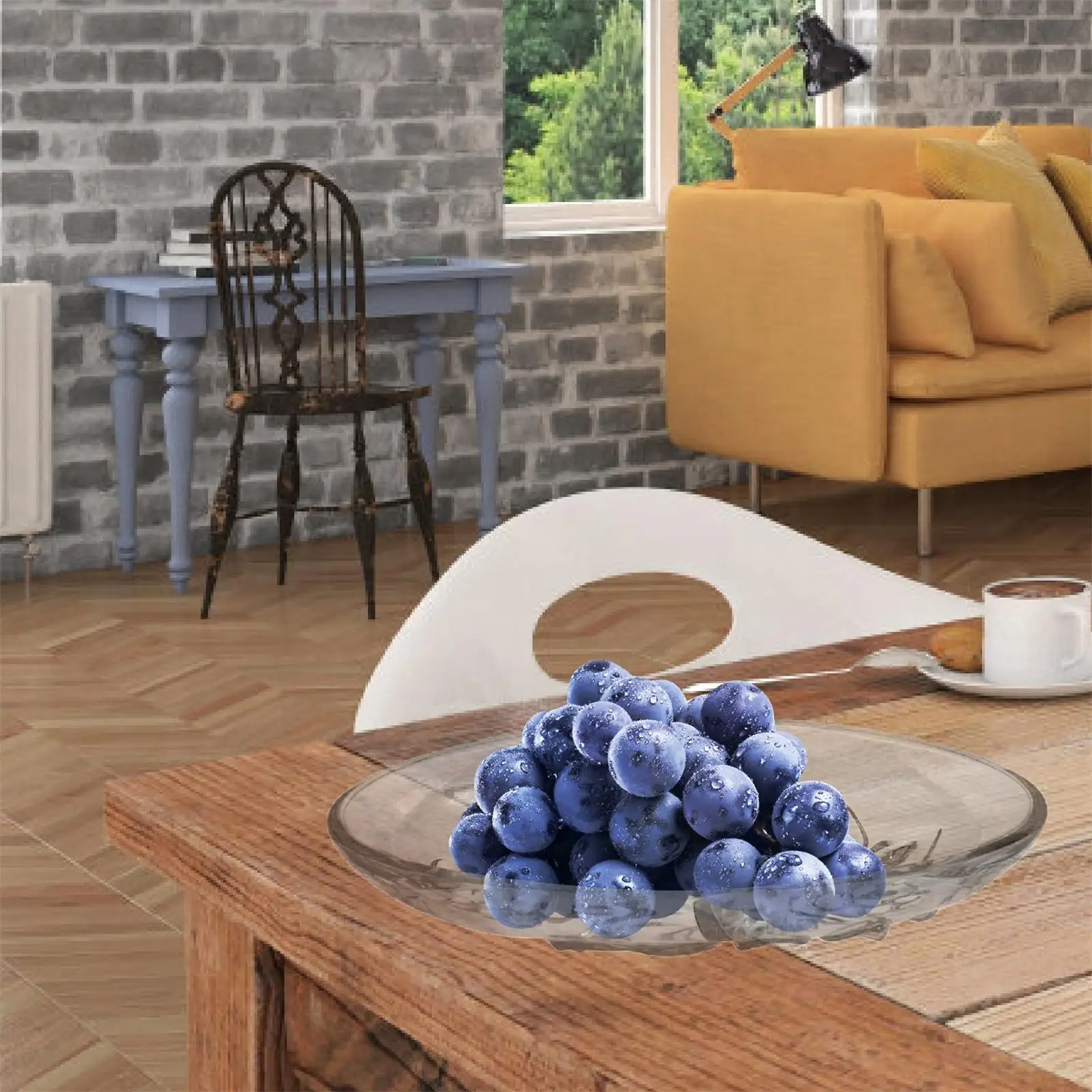 Modern Divided Serving Tray Clear PC Practical Fruit Snack Platter for Kitchen Entertaining Dinner Supplies
