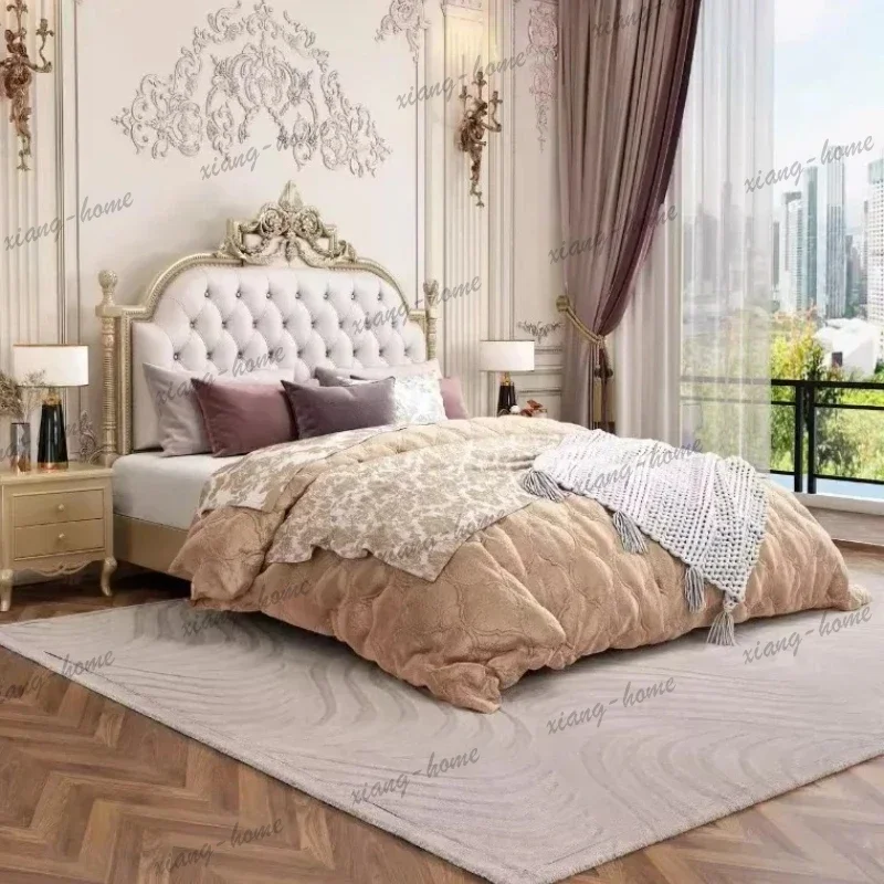 FG Couples Queen Size Bed Bedrooms Designs Nordic Storage Bases Loft Bed Double Modern Luxury Wooden Camas Matrimoniales Furnitu