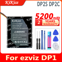 5200mAh KiKiss Powerful Battery For ezviz DP1 DP1S DP1C DP2 DP2C DP2S HD Video Smart Home Door Viewer Digital Batteria