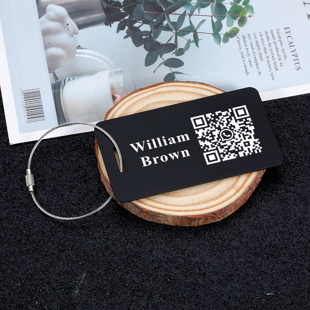 Personalized Trip Luggage Tags Travel Baggage Customized Name Address Tags Suitcase Address Label Holder Luggage Travel Tag