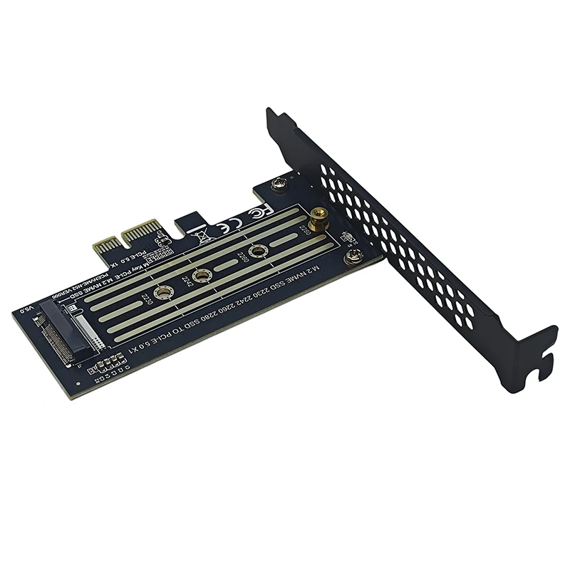 PCIE 5.0 X1 to M.2 NVME 확장 카드 라이저 PCI 익스프레스 X1 5.0 to M 키 컨버터 M2 SSD 어댑터 2230-2280 M.2 NVME SSD 지원