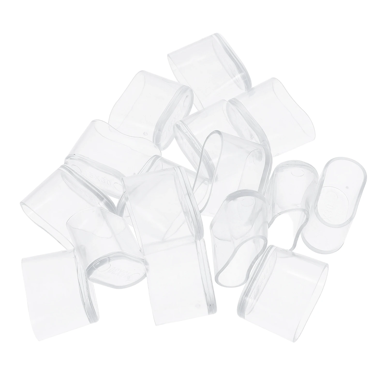 

16pcs Anti-slip PVC Chair Leg Caps Furniture Protectors 15x30mm Transparent Table Feet Covers Sturdy Wear Resistant
