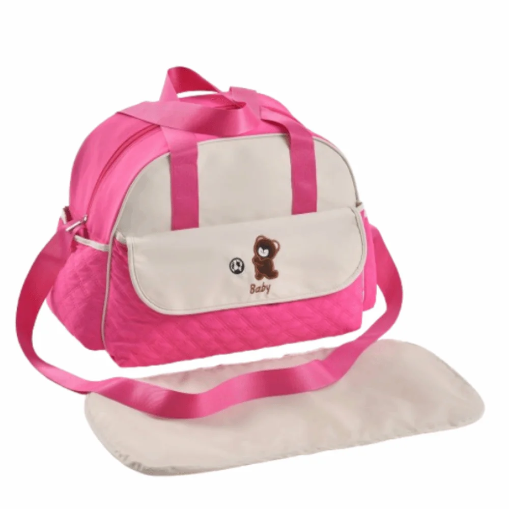

Creative Cartoon Mommy Bag Large Capacity Bear Pattern Mommy Crossbody Bag Lightweight Hand-held Portable Diaper Bag Daily Use