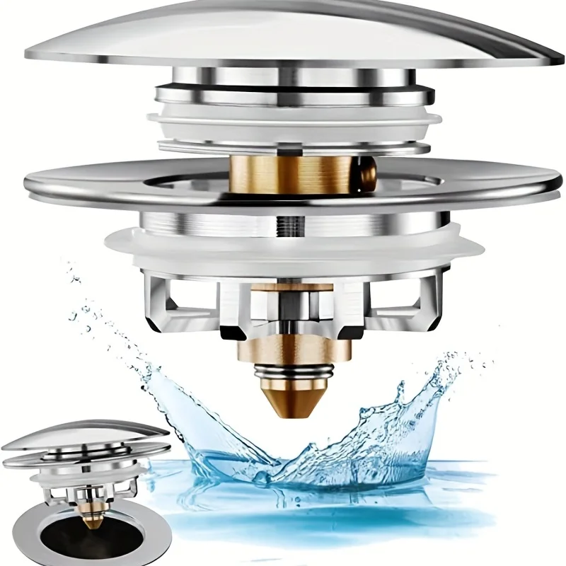 

Универсальная сливная пробка и крышка для ванны с сетчатым фильтром, подходит для сливного отверстия для ванны от 1-1/2 до 2 дюймов.