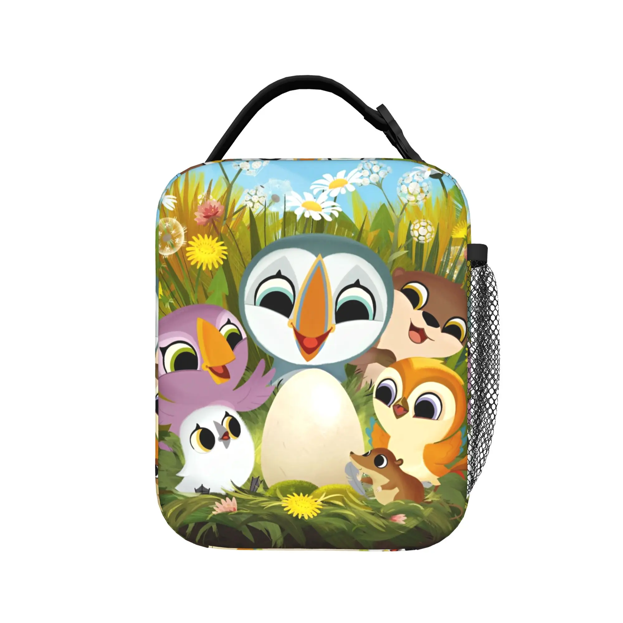 Puffin Rock Puffin Rock and New Friends Insulated Lunch Bags Thermal Bag Reusable,Lunch Container  Large Tote Lunch Box Food Bag