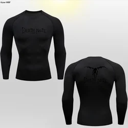 2024 Men's Compression Long Sleeve Black Gym Workout T-Shirt, Quick Drying Breathable T-Shirt, Fitness Training Track Top, S-3XL