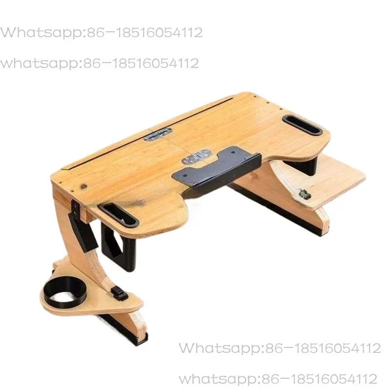 Wooden Adjustable Notebook Stand, Desk Computer Stand, Portable Foldable Stand, Multifunctional Lazy Person Lying Bed Desk