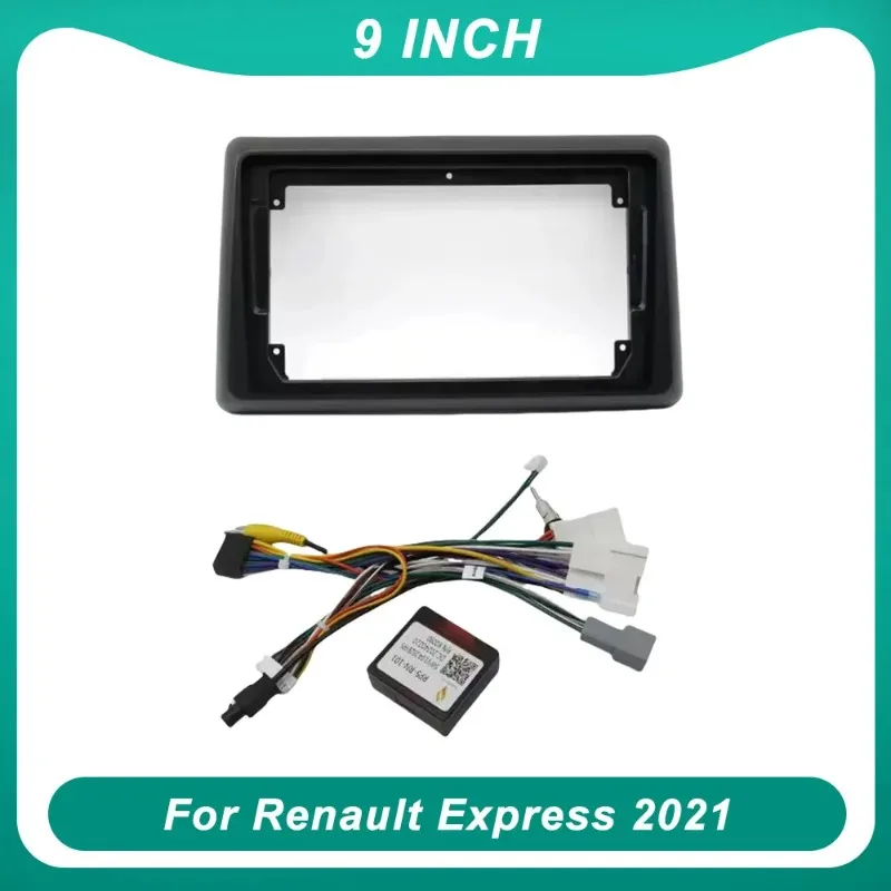 For Renault Express 2021 9 Inch Car Radio Frame Fascia Adapter Canbus Decoder Android Stereo Audio Dash Fitting Panel Kit