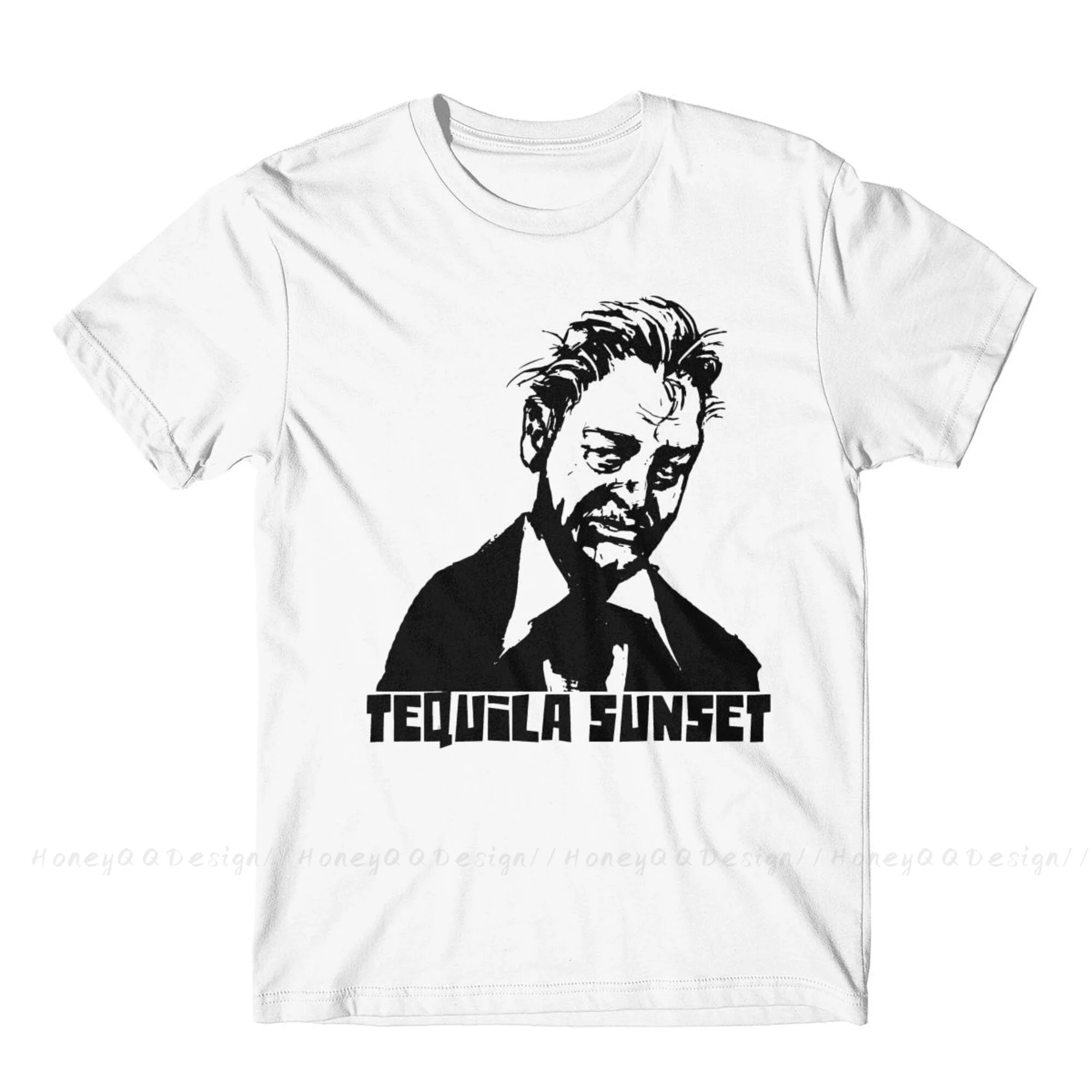 Tequila Sunsut A Man Character TShirt Design Disco Elysium Revachol RPG Cotton Shirt Men Unisex T-Shirt Oversize Adult Plus Size