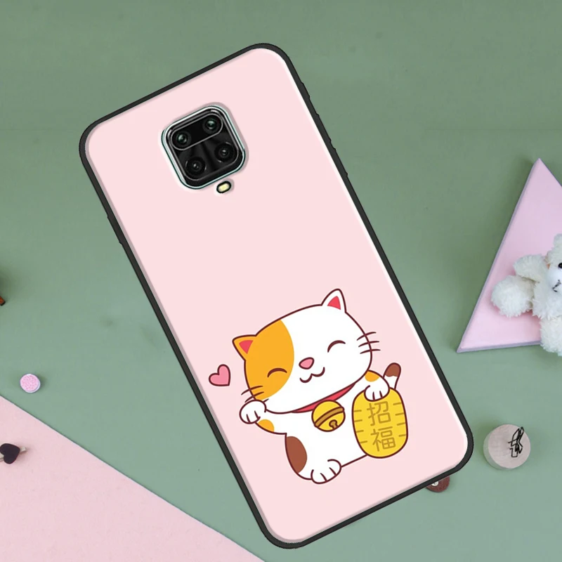 Lucky Cat Maneki Neko Japanese Funda For Xiaomi Redmi Note 12 Pro 12S 11 Pro 11S 8 9 10 Pro 10S 9S Redmi 12C 9C 10C Case