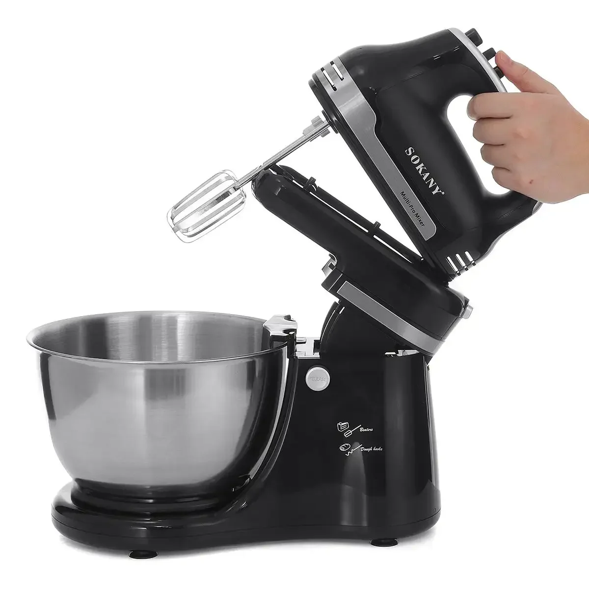 5 speed Kitchen Food Mixers 4.2L Stand Mixer Stainless Steel Bowl Blender Cream Egg Whisk Whip Dough Kneading Mixer Bread Maker 