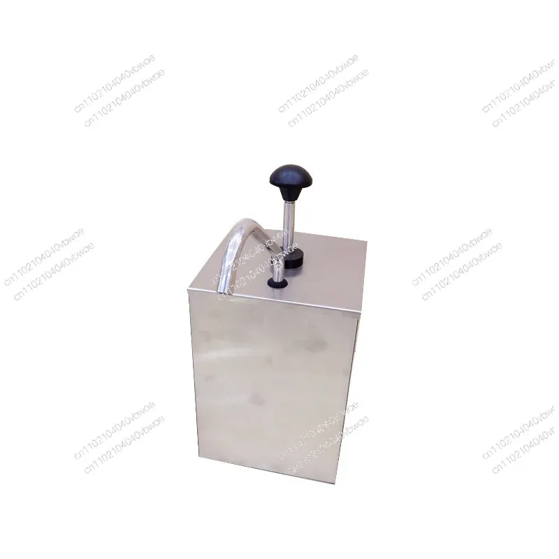 2 Buckets Sauce Dispenser Pump Condiment Pump Station with 2 3.6Quart Buckets, Stainless Pump Dispenser for KetchUp Dressing Syr