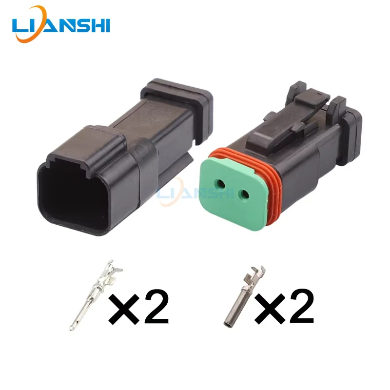 2 Pin DT06-2S-E005 DT04-2P-E005 Waterproof Connector Plug For Excavator Daytime Running Light Spotlight Rear Cover