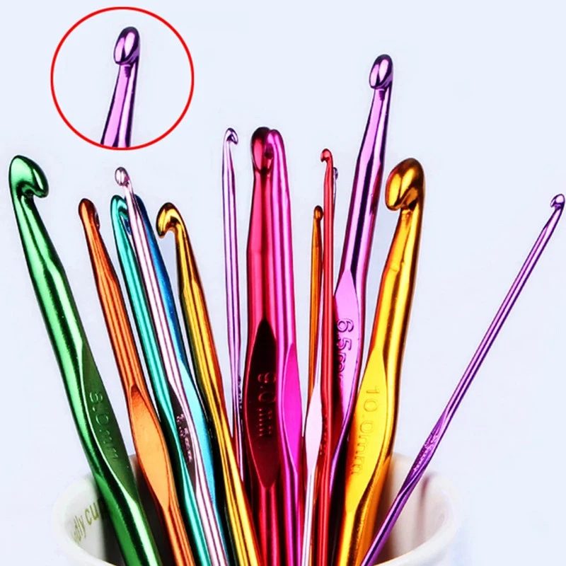 1set Crochet Hooks Kits with Storage Bag Soft Handle Crochet Needles Yarn Weave Knitting Needles Set DIY Weaving Tool 0.5-6.5mm