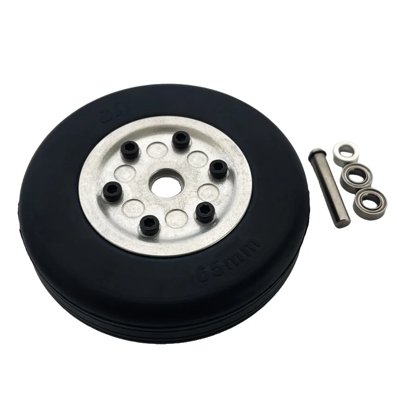 XAERO – roues modèle RC 50-65mm, pneus creux en caoutchouc sous vide pour train d'atterrissage d'avion, durables et légers avec moyeu en aluminium