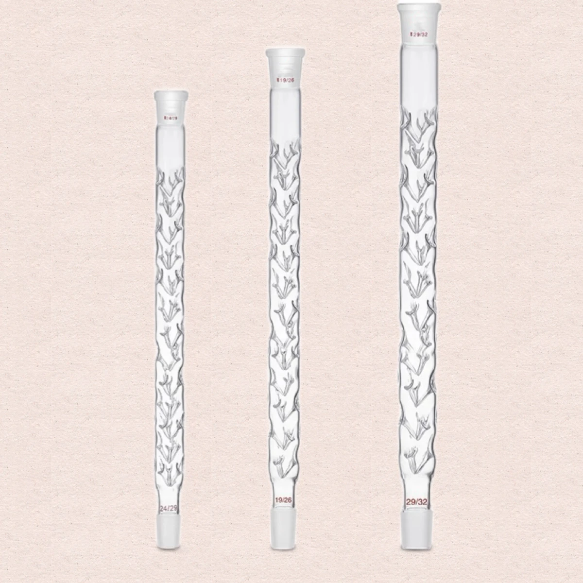 250mm Joint 19/26,24/29,29/32, Borosilicate Glass Vigreux Distilling Column For Chemistry Lab