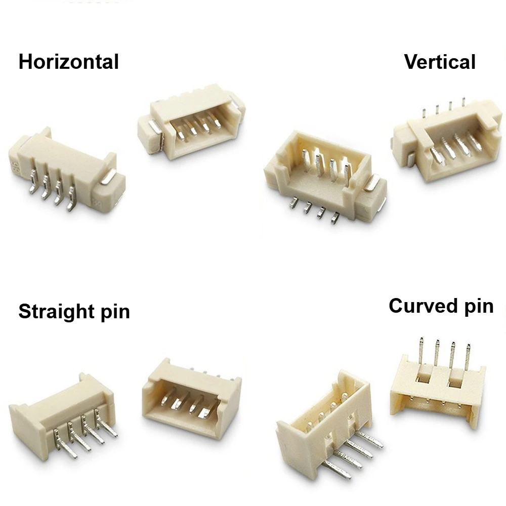 500pcs 1.25mm Spacing 2P3P4P5P6P7P8P~12P Vertical. Horizontal. Straight /curved Pin, Patch Straight Socket Connector