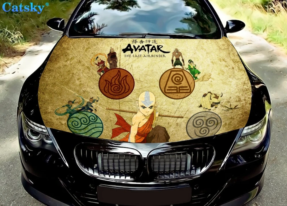 the last airbender Car stickers engine hood stickers auto parts custom pattern packaging modified painting vinyl car stickers