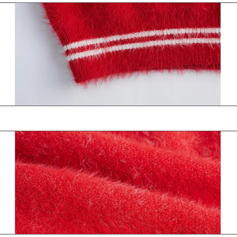 LUZHEN 2025 Winter High Quality Christmas Pattern V Neck Wool Knitted Pullover Men's Fashion Handsome Loose Male Sweater JY5890