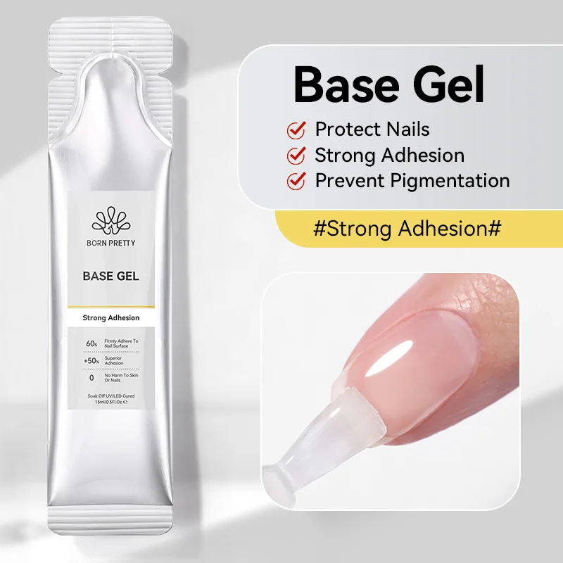 BORN PRETTY 15g Base Gel for Refilling and Replenishing Gel Transparent Semi-Permanent Soak Off UV Gel Polish Supplies Manicure