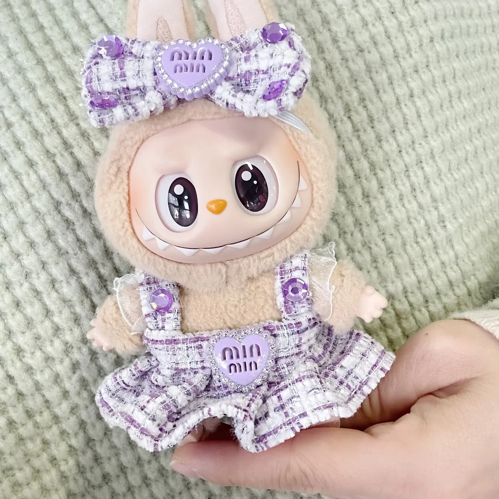 

LABUBU Doll New Year Outfit Set - Official Popmart Bubble Mart Collab with DIY Plush Accessories | Xmas & Holiday Gift