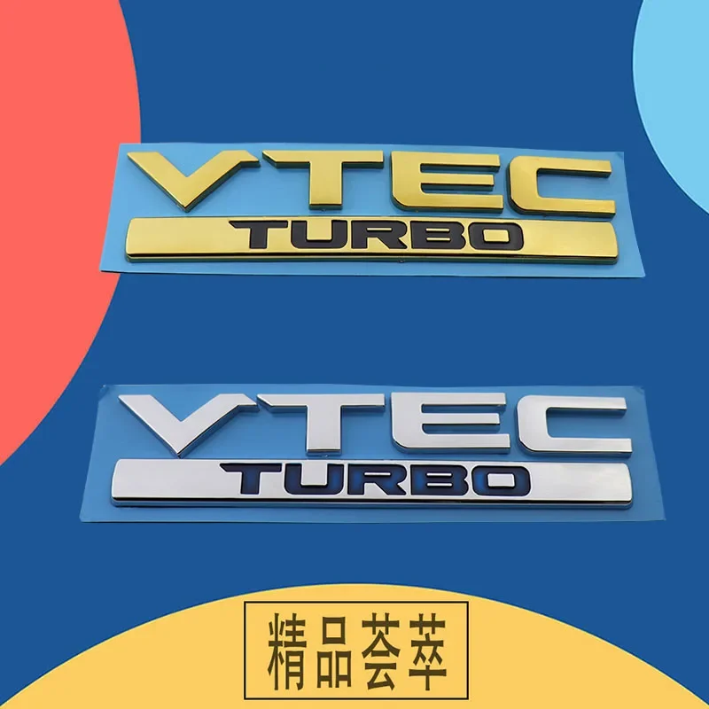 3D Premium VTEC TURBO car Hood Fender trunk Rear Bonnet Nameplate Decal Emblem Badge Sticker