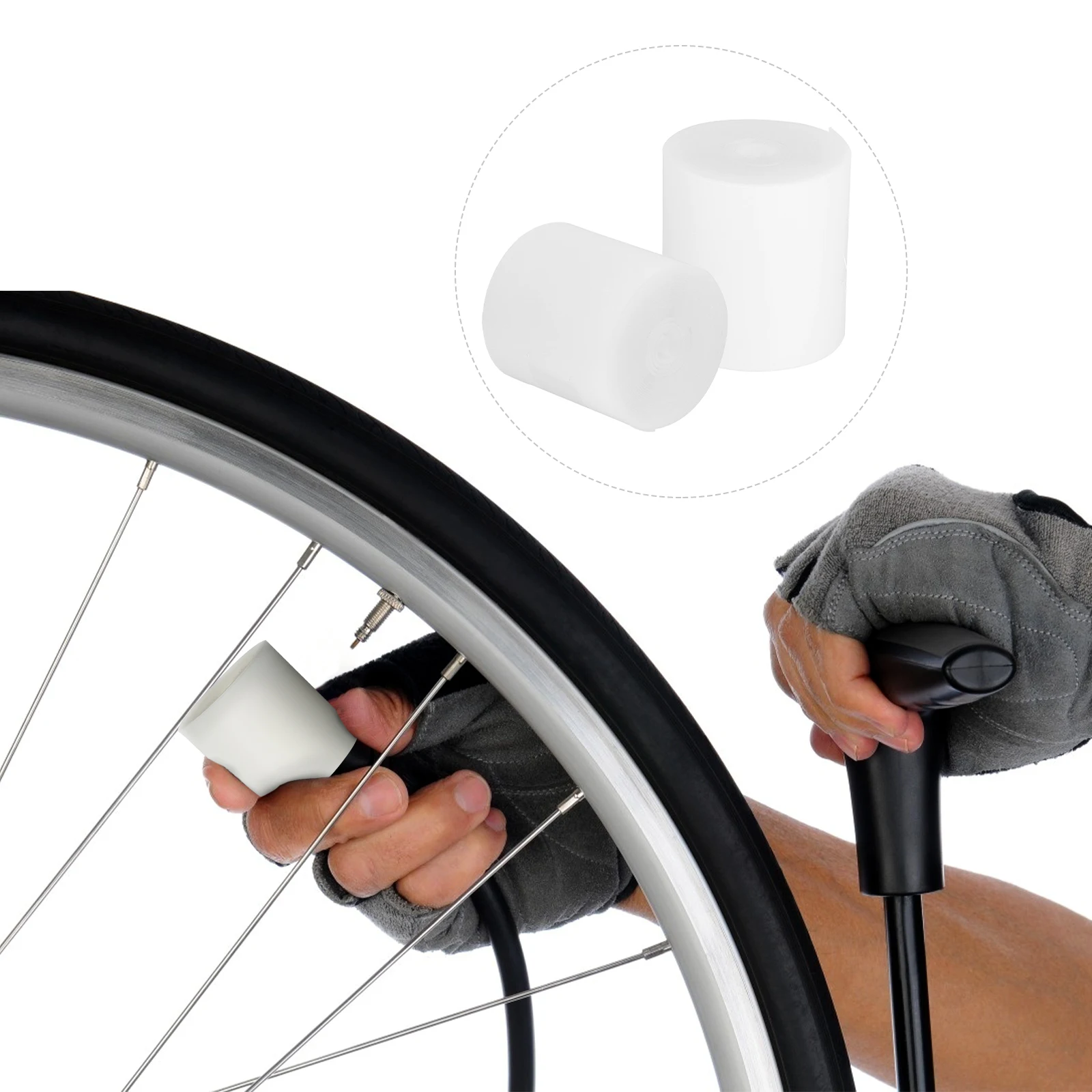 

2 Rolls Thorn Proof Bike Tire Liners Lightweight Durable PVC Material For Folding Bicycles Anti Puncture