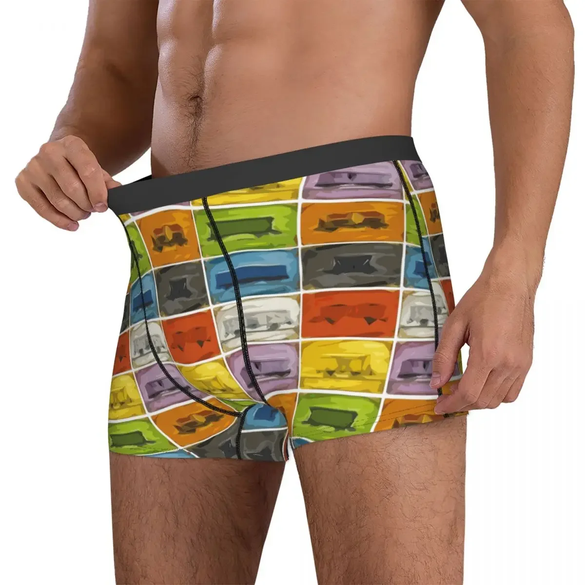 Boxer Underpants Shorts Ticket To Ride The Trains (1) Panties Men Soft Underwear for Homme Man Boyfriend Gifts