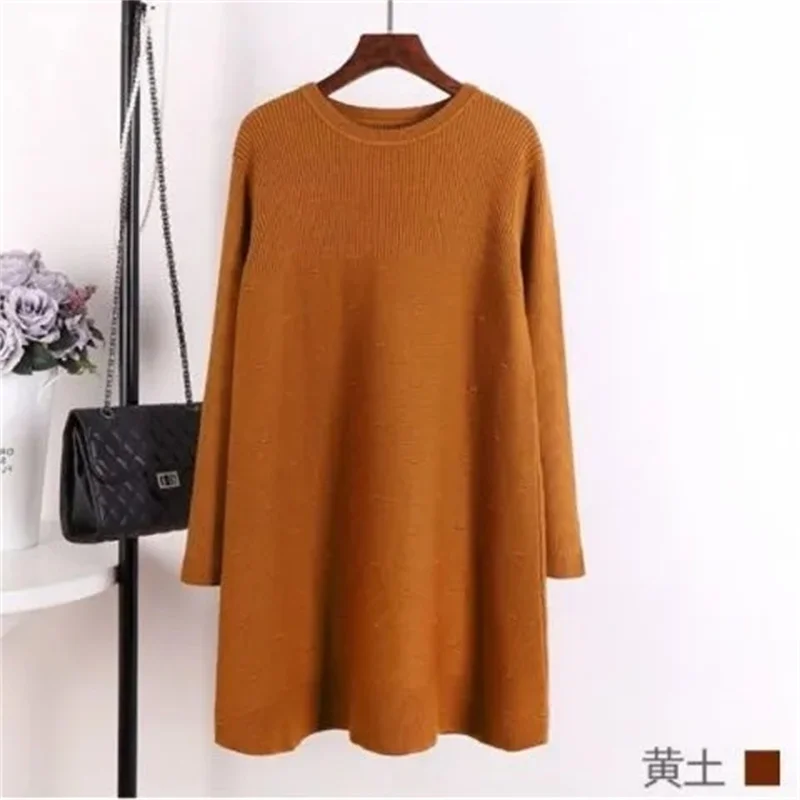 Women Autumn Winter Sweater Pullover New Solid O-neck Long Sleeve Loose Knitted Sweater Female Jumper Top Pregnant Women Sweater