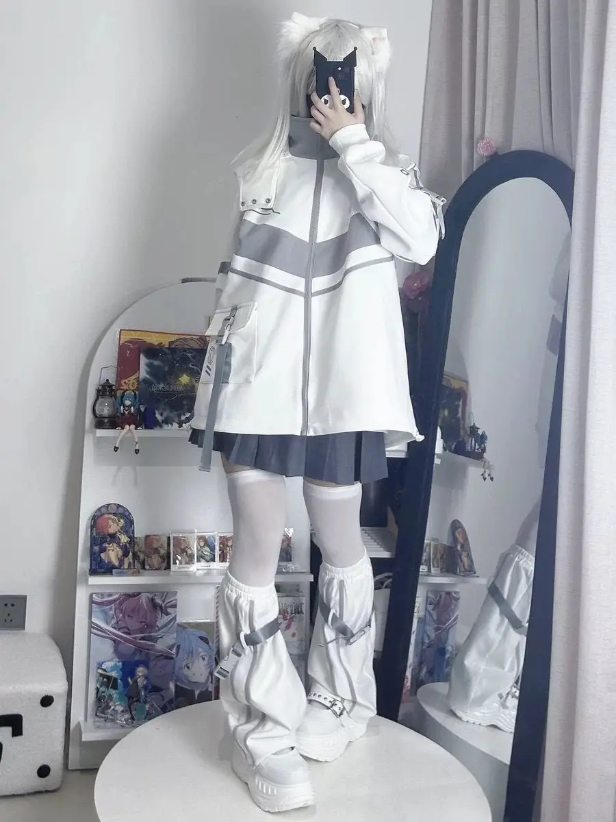 Design sense, contrasting colors, landmine style casual sports versatile jacket, autumn and winter high-end sense, loose and