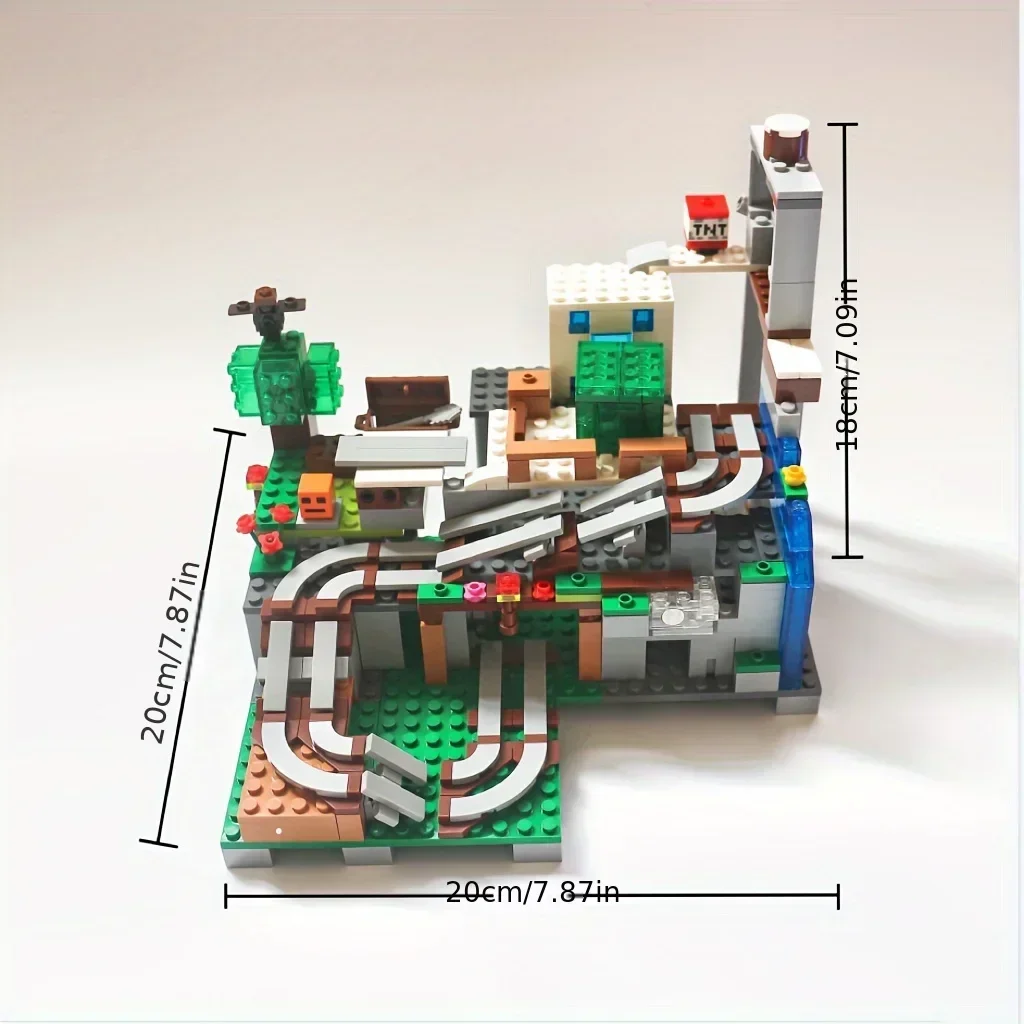Mini świat maszyna jaskinia klocki do budowy zestaw modeli zabawka prezent urodzinowy