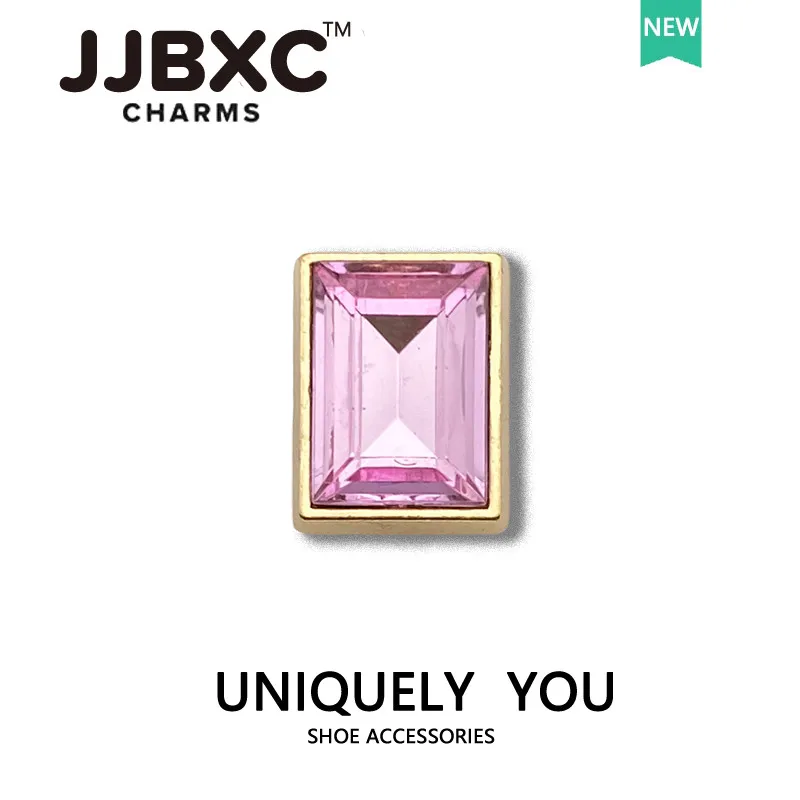 معدن JJBXC سحر إبزيم حذاء إكسسوارات الأحذية المعدنية الوردي الماس DIY الأزياء الأحذية الزينة