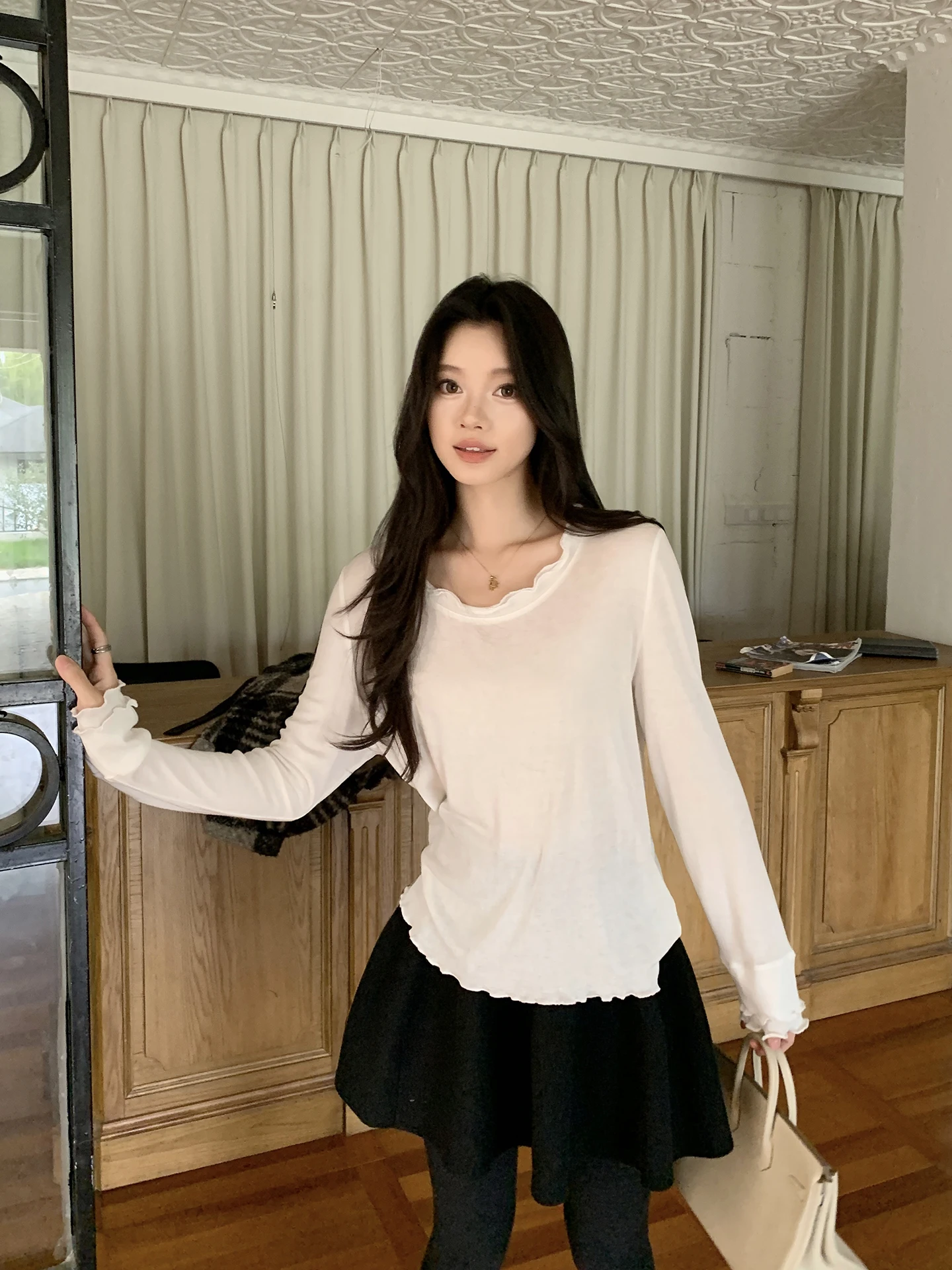 

Ultra Soft Me Private Label Knitted Camere Wool Base Layer Top Thermal Spring Lotus Le Design Women's Faion Spor Sle