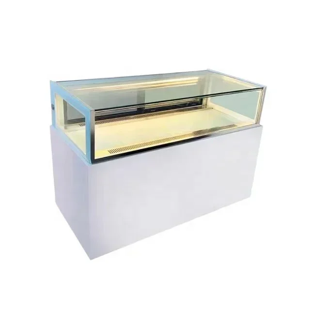 # Para enfriador de pasteles de 1 capa, expositor de panadería refrigerado, vitrina de cristal para pastel, vitrina refrigerada
