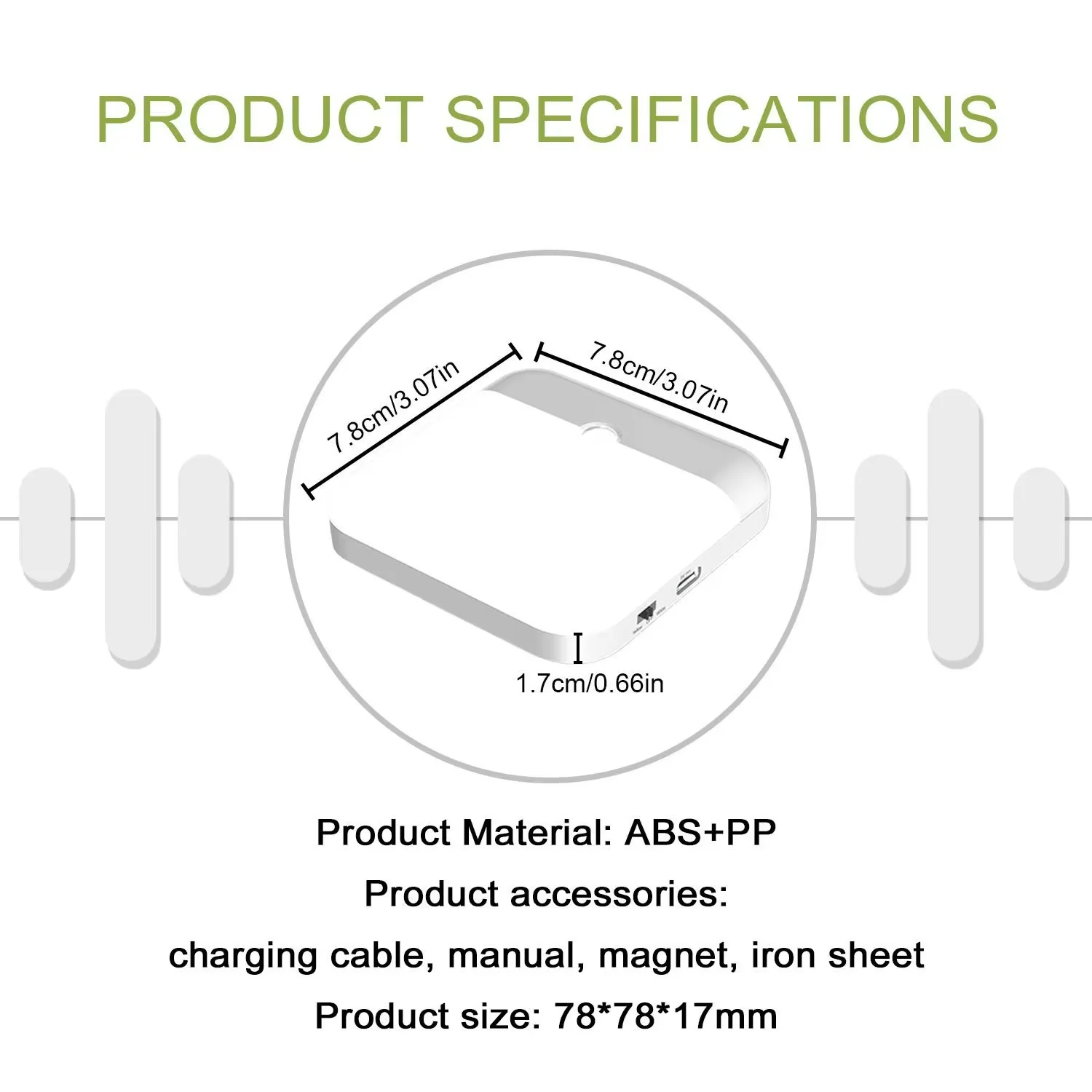 Motion Sensor Led Night Light Usb Charging Square Lamp for Bedroom Kitchen Stair Hallway Wardrobe Cupboard Lighting - view 6