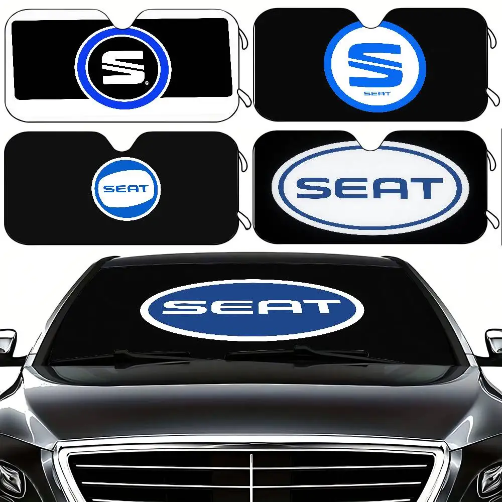 

Auto Logos S-SEAT Car Sunshade Curtains 130x70cm Car SunShade Windshield Cover UV Protection Auto Visor Accessories For Cars
