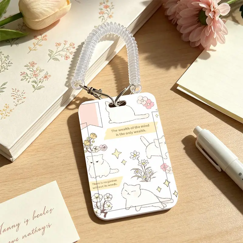 Card Protective Case for Student Bus/Meal Card Protection Case Kpop Photocard Holder Credential Badge Holder Pendant Keychain