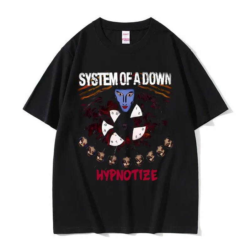 System of A Down Hypnotize Graphic T-Shirts Men's 90s Vintage Rock Band T-shirt Men Women Alternative Metal Music Trend T Shirts