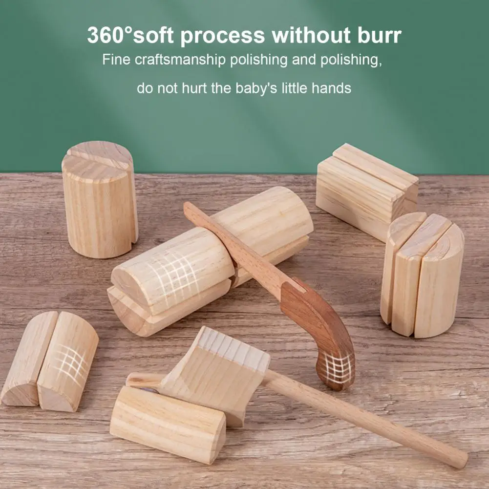 Popular Cutting Firewood Toy No Odor Fastener Tape Reusable Chopping Wood Game for Kindergarten