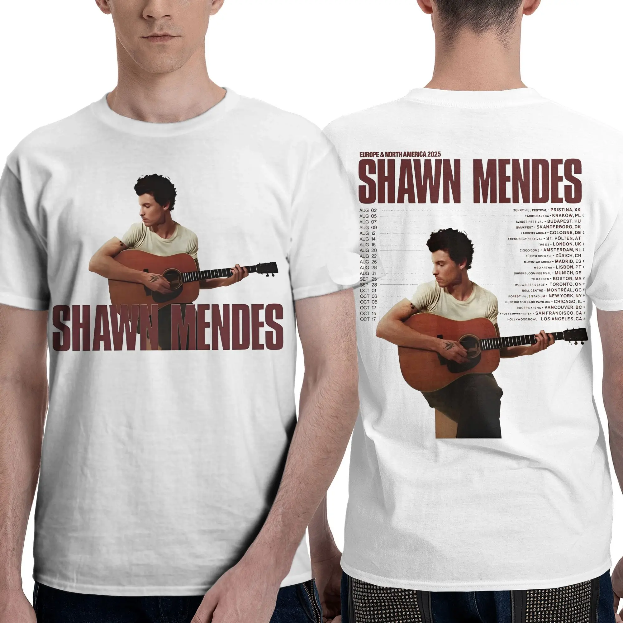 

On the Road Again Shawn Mendes Tour 2025 Men Women's T Shirt Apparel Unique Tee Shirt T-Shirt 100% Cotton New Arrival Clothes