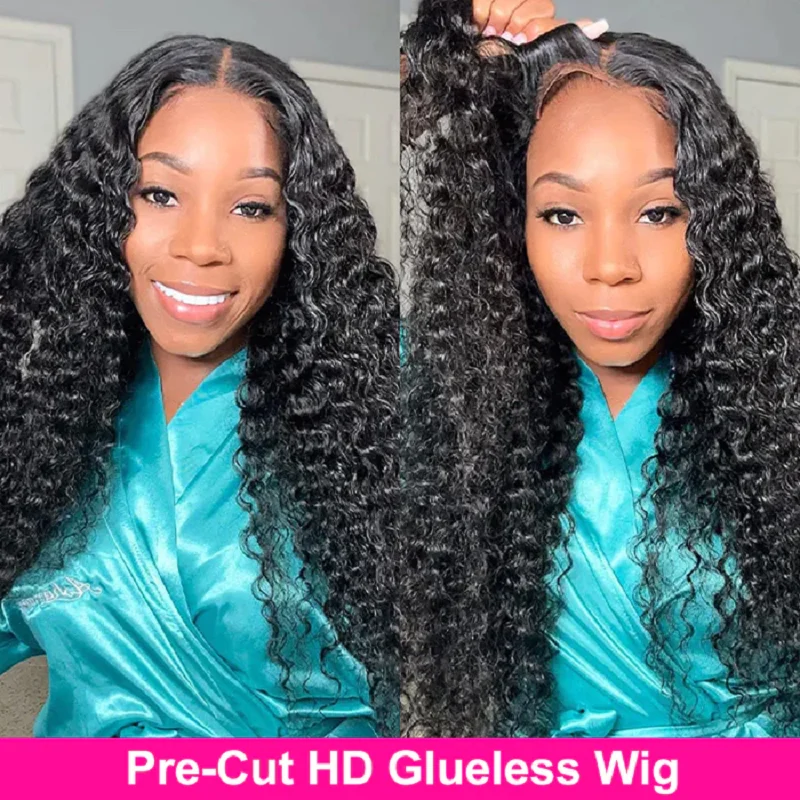 

MARRYU Wear And Go Glueless Wigs Human Hair Pre Plucked Pre Cut Bleached Knots Water Wave Lace Front Wigs Human Hair 4x4 HD Lace