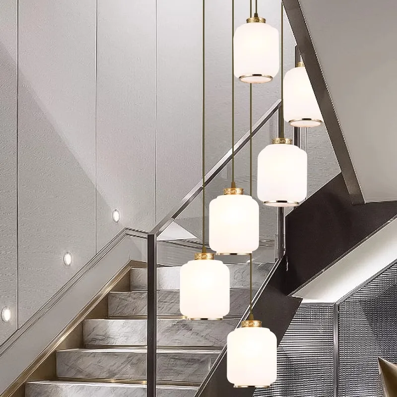 Modern home decoration crystal chandelier, stair Pendant lamp, living room Pendant lights, interior lighting