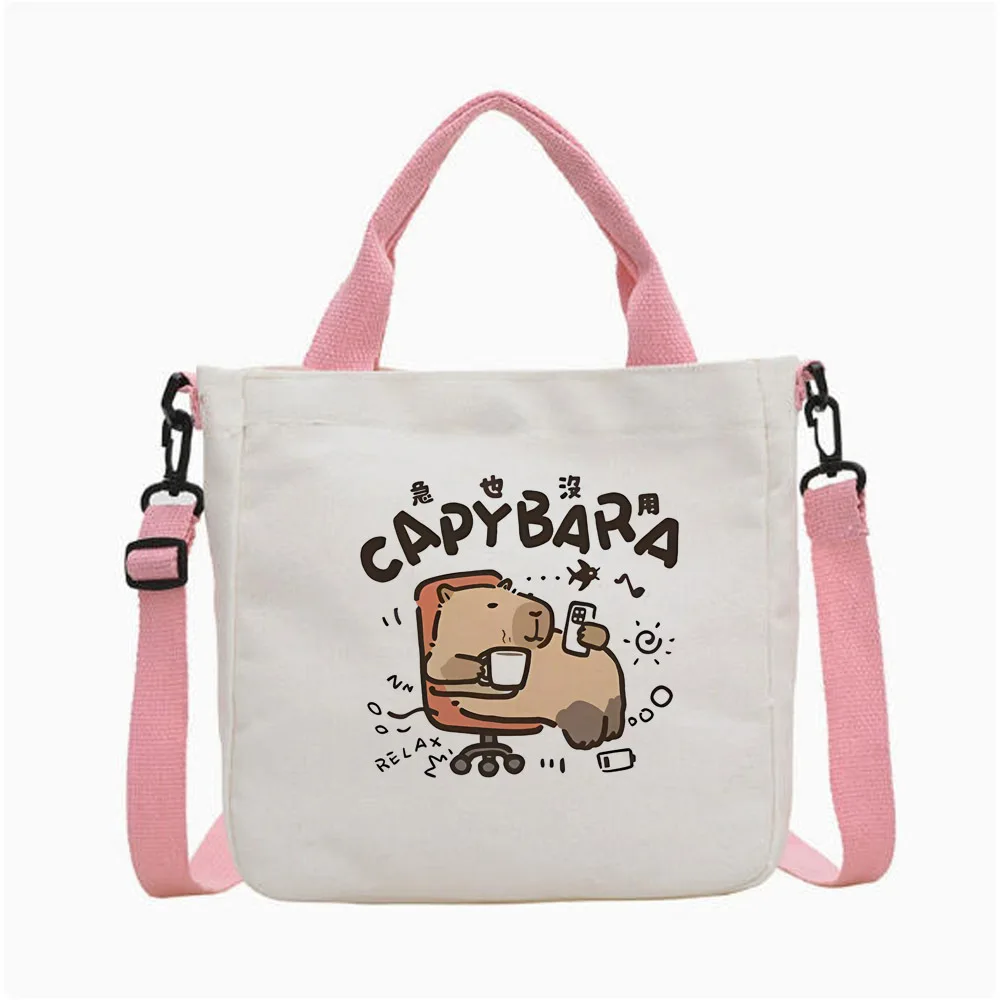 Capibara Capybara tote bag reusable personnalisable grocery canvas  sac cabas femme