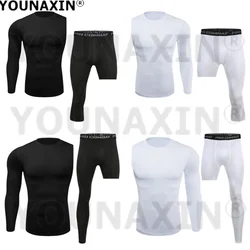 Men Base Layer One Arm Sleeve T-shirts Exercise Trousers Running Tight Sports Cropped One Leg Leggings Basketball Fitness Pants