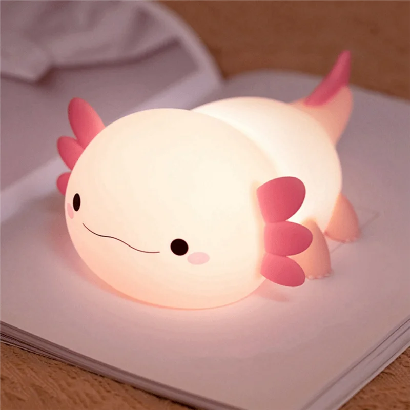 Salamander Hexagonal Dinosaur Night Light Cute Bedroom Breastfeeding Eye Protection Patting Light Salamander Night Light-ABXK
